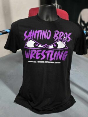 Santino Bros. Wrestling Tee (Paint Brush- Purple Logo)